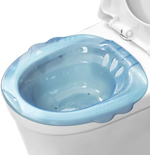 Sitz Bath, Sitz Bath for Toilet, Sitz Bath Postpartum Anti-Overflow Large-Capacity Bidet Attachment for Hemorrhoids Postpartum Private Care, Blue