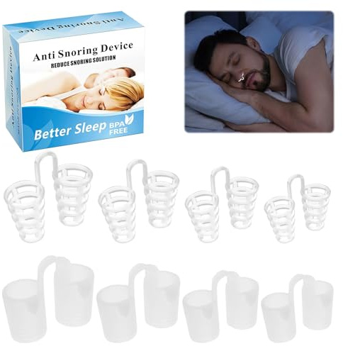 Dilatateur Nasal, 8PCS Anti Ronflement Nez, Anti Ronflement Pince-Nez, Anti Snoring Device, écarteur Nasal, Ecarteur Nasal Anti Ronflement Efficace, pour plus Confortable(Blanc - 8 pièces)