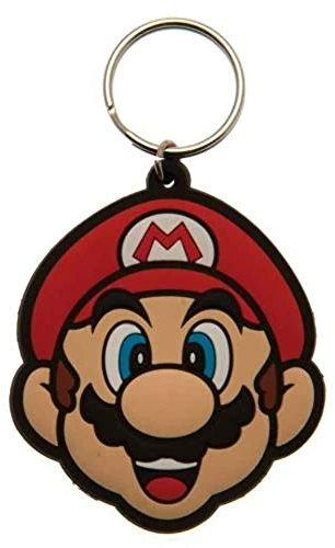 Nintendo Super Mario - Mario, Schlüsselanhänger aus Gummi, 4.5 x 6 cm