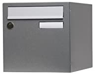 Boîte aux lettres normalisée la poste 1 porte RENZ Planète, acier gris