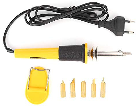 7 stücke 40 Watt Brandmalstift Holzofen Lötkolben Kit Leder Holz Handwerk Elektrische Woodburner Leder Werkzeug Holzofen Kit Brandmalstift,Lötkolben