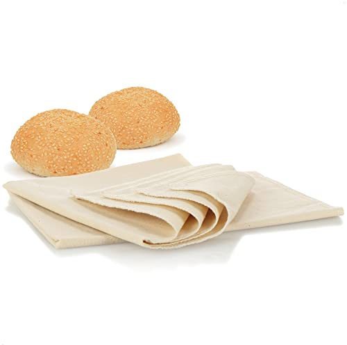 Robin Goods® 2x Leinentuch zum Brot backen - Teigtuch aus 100% Naturleinen - Bäckerleinen zur Teigzubereitung und zum Backen (45x36cm - 2 Stück)