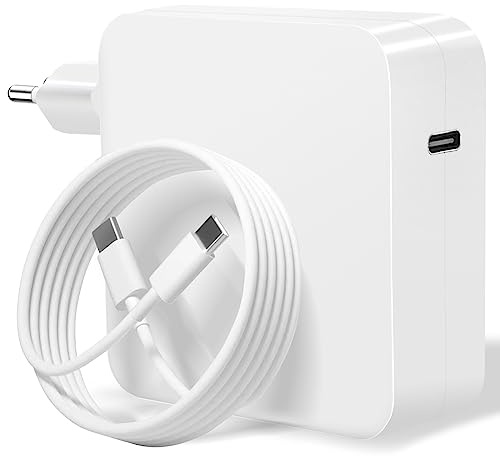 Cargador para Ordenador portátil de 100 W, Compatible con Mac Book Pro de 16, 15, 14 y 13 Pulgadas, Air de 13 Pulgadas, iPad Pro 2021/2020/2019/2018, Incluye Cable USB C a C de 2 m.