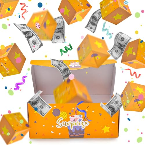 Surprise Gift Box, Überraschungsbox-Geschenkbox, Geldgeschenke Geburtstag, Geldgeschenke Verpackung, DIY Mystery Rätselbox, Geld Geschenkverpackung für Ihre Familie, Kinder, Freunde (C)