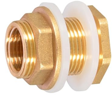 Conector de tanque de agua, conector de manguera de jardín - Conector de mamparo para manguera de jardín macho de latón,Conector de conector para tanque de agua con tuerca para conexión de manguera