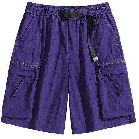 Cargo Shorts Herren Einfarbig Alltägliche Schnittform Kurze Cargo Hose Männer Sommer Shorts Kurze Hosen mit Reißverschluss und Taschen 2025 Herren Cargohose Arbeitshosen Sporthose Wanderhose
