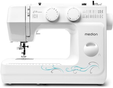 MEDION Machine à coudre bras libre MD 18205, 60 points, boutonnière automatique