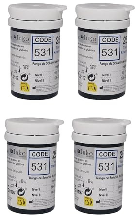 100 TIRAS DE PRUEBA CODE 531- SOLO COMPATIBLE CON INKO TECH - Medidor (1 unidad) - MARCA ESPAÑOLA
