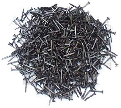 ZHONGJIUYUAN - Confezione da 1000 chiodi a ferro di cavallo da 13 mm, in acciaio al carbonio, forma quadrata a vite nera, triangolo a vite per riparare scarpe unghie accessori fai da te