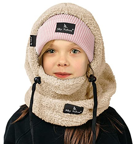 Shy Velvet Kinder Sturmhaube Winter, Warmen Skimaske Schalmütze für Jungen, Mädchen Fleece Balaclava, Multifunktional Gesichtsmaske, Winddicht Sturmmaske, Einheitsgröße
