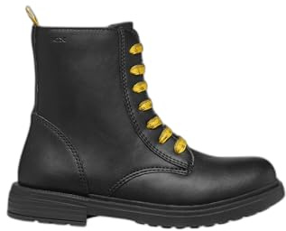 Geox J ECLAIR GIRL D - Stivaletto, BLACK/YELLOW,