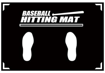 Fiorky Softball T-Ball Batter Stance Trainingsmatte mit Zehen zum Platz Softball Batting Cage Übungsschlagmatte for Swing Pitching Training