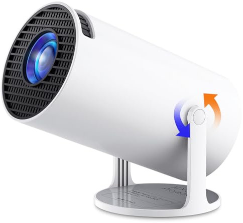2025 Mini Projector 4K 1080P Support, Android 13.0 ‎Portable Projector with WiFi6 Bluetooth 5.2, 12000L 180° Rotatable Auto Keystone 130'' Screen Movie Projector Compatible with TV Stick,HDMI,USB