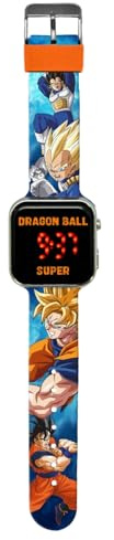 Kids Licensing Orologio digitale per bambini automatico con cinturino in plastica DB00003, Dragon Ball Blu
