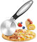 KollyKolla Rotella Tagliapizza Inox, 21 cm, Manico Antiscivolo, Lama Super Affilata, Inossidabile, Tagliapizza Professionale per Pizza, Torte & Waffle, Nero, Accessori Cucina
