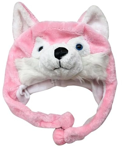 Zuasdvnk Cappelli invernali a forma di animale per bambini, morbidi, caldi, per feste in stile cartone animato, cappello divertente, per picnic, escursioni, Capodanno, uso quotidiano, interni