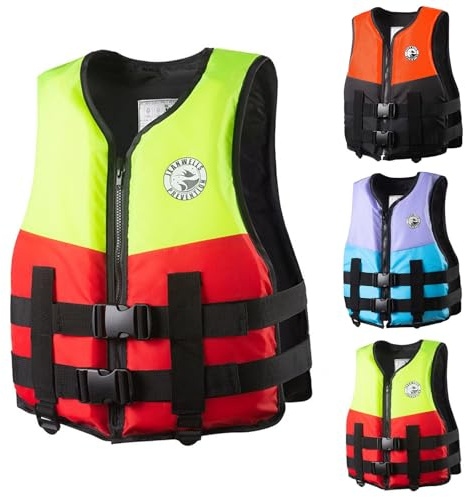 Chaleco de Kayak con Cintura Ajustable y Cremallera, Chalecos de Kayak de Pesca for Nadar, Surfear, a la Deriva, Adecuado for Lanchas Motoras y Deportes Acuáticos