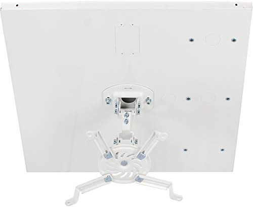 VIVO Universal Adjustable 2 x 2 feet Drop Ceiling Projector Mount, Suspended Drop-in Ceiling Tile Projection Mounting Kit, for Office Home or School, White, MOUNT-VP07DP