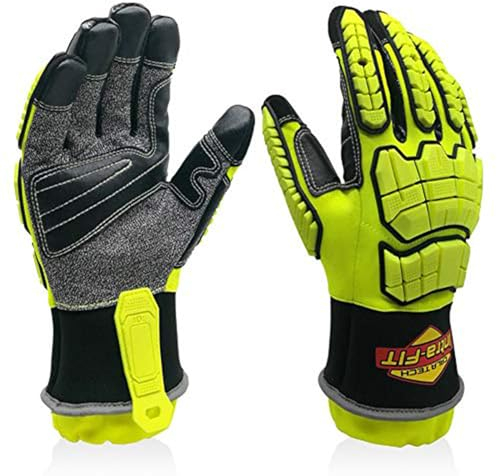 Intra-FIT Protective Gloves Cut Resistant Work Gloves, Oil & Gas Repellent EN 388:3X44EP, Rescue Extrication Impact Protection Abrasion Puncture Tear Resistant