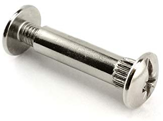 10 x Verbindungsschraube Möbel Verbinder Schrankverbinder 31mm - 40mm / M6 / Silber