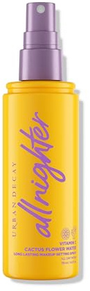 Urban Decay All Nighter Vitamin C Hydrating Makeup Setting Spray for Face (Full Size), Transfer-Resistant, Waterproof, 16 HR Wear, Vitamin C & Cactus Flower Water, Illuminated Finish - 4 fl oz