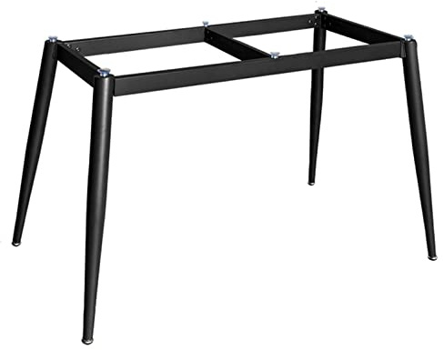 Struttura da Scrivania Moderno,Gambe da Tavolo in Metallo Industriale con Ventose,Base di Supporto per Marmo,Vetro,Piano in Legno,per Casa,Cucina,Piedini Tavolo da Pranzo (125x70x72cm,Black)