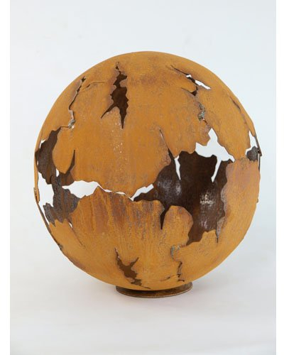 WEIDENPROFI Dekokugel Rostkugel, mit Rissen auf Platte, Ø 50cm