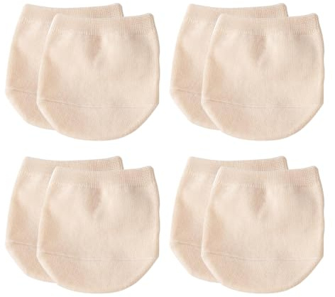 4 Pares de Calcetines de Dedo Del Pie para Mujer, Calcetines Antideslizantes Invisibles Sin Costuras Forro para Los Dedos del Pie Medio Calcetines para Zapatos de Tacón Alto de Ballet