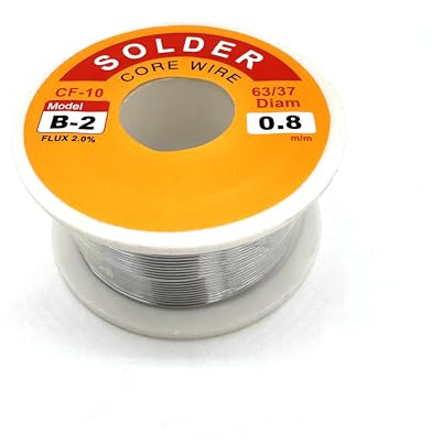 3.5oz/100g Solder Soldering Wire Rosin Core Flux 2.0% Diameter 0.6/0.8/1.0/1.2/1.5/2.0MM Soldering Iron Tin Wire Coil Low Melting Point Welding Tool (0.8mm)