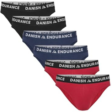 DANISH ENDURANCE Bambukalsonger för herr, Klassisk Stretch, 3-pack & 6-pack | Bambukalsonger, lågt snitt, mjuka, andningsbara och fuktavledande, med Anti-Håll Garanti, för vardagsbruk och resor