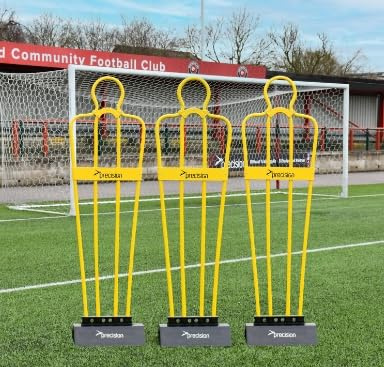 Precision Airstream Lot de 3 Mannequins d'Entraînement Professionnel Pleine Taille Outil pour Passe, Tir, Exercices, Coup Franc pour Entraînement de Football avec Sac de Transport Inclus 180cm