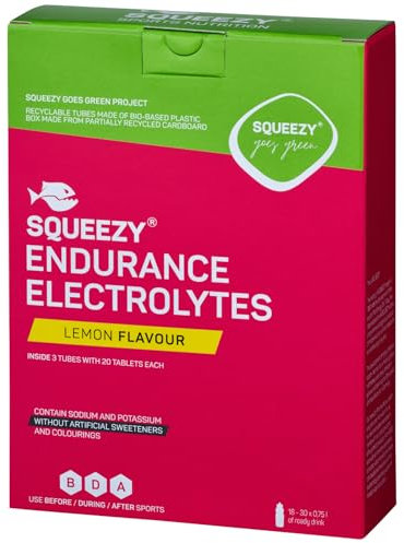 SQUEEZY ENDURANCE ELECTROLYTES, 3x80g Tabs Zitrone