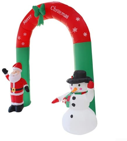 QuivyLivy Arco gonfiabile festivo per giardino, grande arco natalizio per esterni, in poliestere, gonfiabile, facile da installare, per esposizioni stagionali(1)