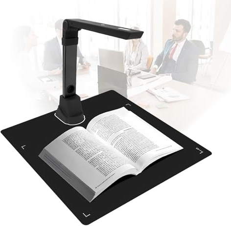 Professionell Bok- Och Dokumentskanner Med Dokumentkamera – För Digital Arkivering, Presentation Och Undervisning Med Liveprojektion Och PDF-Skapande