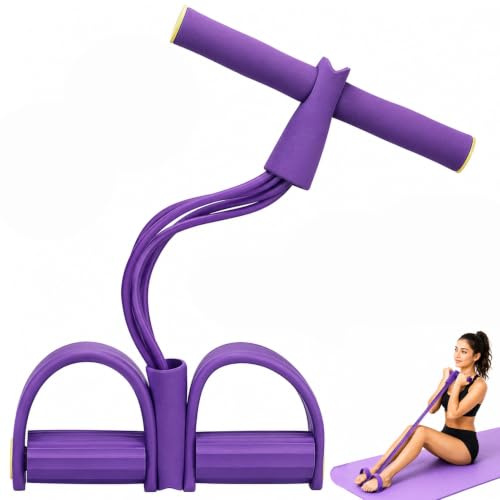 Bande de Résistance Musculation 6 Tubes avec Pédale Poignées Corde Tension