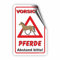 VORSICHT PFERDE - Bitte Abstand halten - Tierstransport/T-008 (20x30cm Aufkleber)