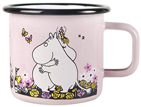 Muurla Enamel Moomin 1714-037-02 Hug Love Mug Cup in Pink 37cl 12.5fl oz