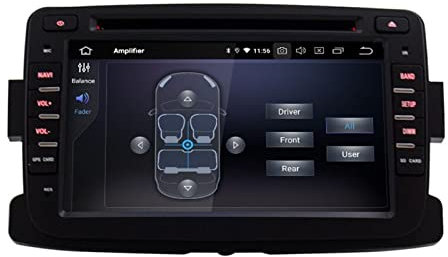 SFUO 4G 64G WiFi Stéréo Multimédia DSP IPS 1 DIN Voiture Android 10 GPS DVD Radio Fit for Dacia/Sandero/Duster/Captur/Lada/Xray 2 / Logan (Color : NO DSP)