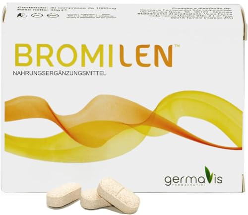 Bromelain Hochdosiert Entwässerndes Anti-Cellulite mit Digestive Enzyme, Boswellia, Rosskastanie und Escin - 30 Entwässerungstabletten 1000 mg Made in Italy