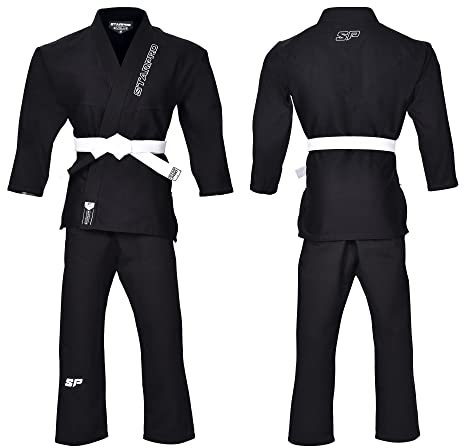 Starpro Evolve BJJ Gi 350 Gramm - Power Baumwollmischung - Weiß und Schwarz - Preshrunk Professional Martial Arts Kimono für Training und Wettkampf - Männer & Frauen