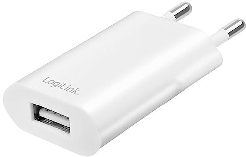 LogiLink Adaptateur de Prise USB (Type A) pour Charger Vos appareils 5 V, avec Protection Contre Les Courts-Circuits, Les surtensions, la surchauffe et Les surintensités