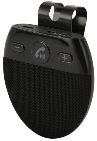 Kit Manos Libres con Altavoz Bluetooth 5.0 para Teléfono Celular, Kit Manos Libres Bluetooth para Automóvil Compatible con Navegación por Voz, Anuncio de Voz de Llamada Entrante