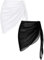 Ekouaer 2 Stück Damen Sarong Pareo Chiffon Bikini Cover Up Badeanzug Strandtuch Wickelrock Strand Rock Bademode Strandkleid,XXL