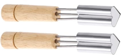 MILISTEN 2 Stk Herz-print Sterben Gebäckschneider Schimmel Muffinausstecher Keksausstecher Aus Metall Kuchendekorationswerkzeug Donut-dekorationen Obst Prägegerät Hölzern