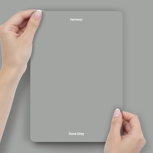 Hemway Dove Grey Peel & Stick Sample Chalk Paint | A5 Accurate Colour Swatch, Mess-Free Alternative to Paint Tester Pots, Easy To Use, Eco-friendly, for Interior Furniture & Walls