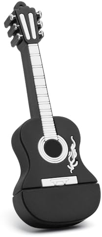 BORLTER CLAMP Clé USB 64 Go, Clef USB 2.0 Clé à Molette Flash Drive Stockage Disque Mémoire Stick Forme de Guitare pour Le Stockage et la Sauvegarde
