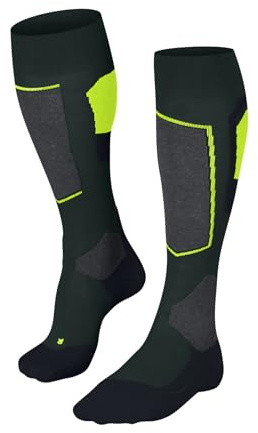 FALKE SK4 Advanced M Kh lana hilo funcional finos cálidos 1 par, Calcetines de esquí Hombre, Verde Holly 7385-O, 39-41