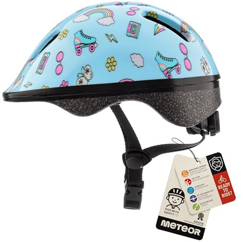 Bike Helmet For Baby, Kids, Boys, Girls - Cycling Safety Small Sizes Child MTB Bike Bicycle Skateboard Scooter Lightweight Adjustable Breathable - MV6-2 - Size: S XS 44-48 cm - Motif : Rainbow