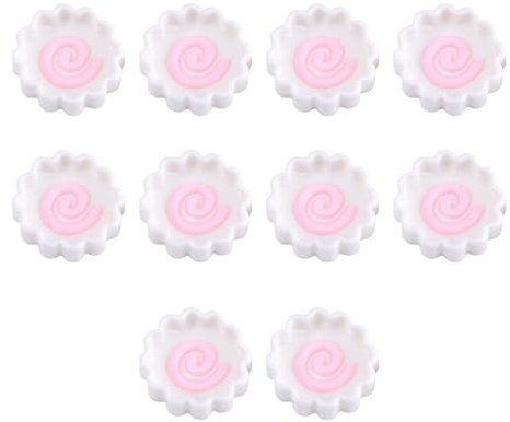 Lot de 10 assiettes à gâteau miniatures en forme de poisson - Jouet alimentaire - Matériaux faits à la main - Accessoires décoratifs - Pièces de bijoux faites