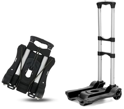 DHXIAMZ Flatbed Trolley for Home Travel Shopping Folding Luggage Cart Portable Two-Wheel Trolley 35kg Heavy Duty Foldable Barrow Hand Sack